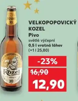 Kaufland VELKOPOPOVICKÝ KOZEL Pivo nabídka