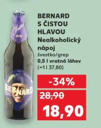 Kaufland BERNARD S Čistou Hlavou Nealkoholický nápoj nabídka