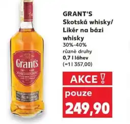 Kaufland GRANT'S Skotská whisky/ Likér na bázi whisky nabídka