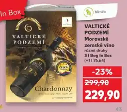 Kaufland VALTICKÉ PODZEMÍ Moravské zemské víno nabídka