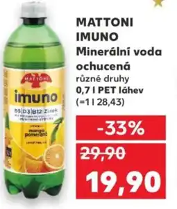 Kaufland MATTONI IMUNO Minerální voda ochucená nabídka