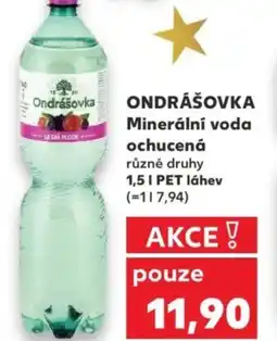 Kaufland ONDRÁŠOVKA Minerální voda ochucená nabídka
