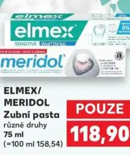 Kaufland ELMEX/ MERIDOL Zubní pasta nabídka