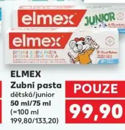 Kaufland ELMEX Zubní pasta dětská/junior nabídka