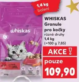Kaufland WHISKAS Granule pro kočky nabídka