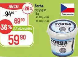 Globus Zorba bily jogurt nabídka
