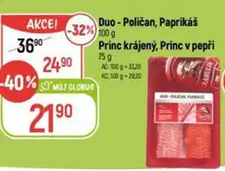 Globus Duo - Poličan, Paprikáš nabídka