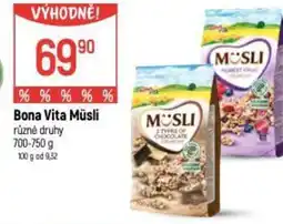 Globus Bona Vita Müsli nabídka