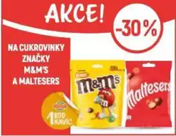Globus Na cukrovinky značky m&m's a maltesers nabídka