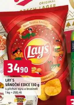 Trefa Lay's VÁNOČNÍ EDICE 130 g s příchuti sýru a brusinek nabídka