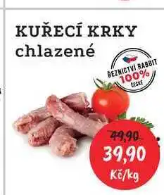 RABBIT řeznictví KUŘECÍ KRKY chlazené 1kg nabídka