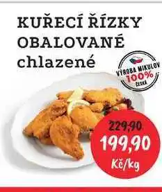 RABBIT řeznictví KUŘECÍ ŘÍZKY OBALOVANÉ chlazené 1kg nabídka