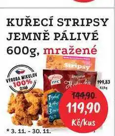 RABBIT řeznictví KUŘECÍ STRIPSY JEMNĚ PÁLIVÉ 600g nabídka