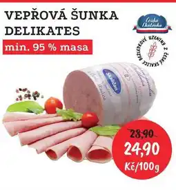 RABBIT řeznictví VEPŘOVÁ ŠUNKA DELIKATES min. 95% masa 100g nabídka