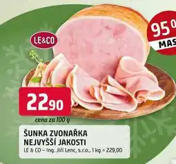 Trefa Le & Co Šunka zvonařka nejvyšší jakosti 100g nabídka