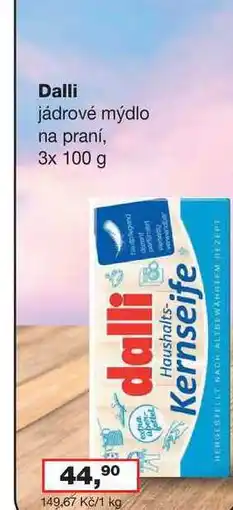 Ráj drogerie Dalli jádrové mýdlo na praní, 3x 100 g nabídka