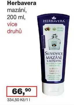 Ráj drogerie Herbavera mazání, 200 ml nabídka