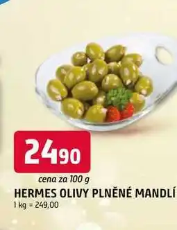Trefa HERMES OLIVY PLNĚNÉ MANDLÍ 100g nabídka