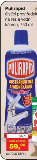 Ráj drogerie Pulirapid čistící prostředek na rez a vodní kámen, 750 ml nabídka