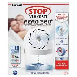 Ráj drogerie Ceresit Stop Vlhkosti Aero 360° pohlcovač vlhkosti a zápachu 450g nabídka