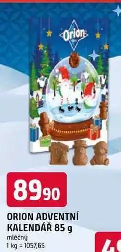Trefa ORION ADVENTNÍ KALENDÁŘ 85 g nabídka