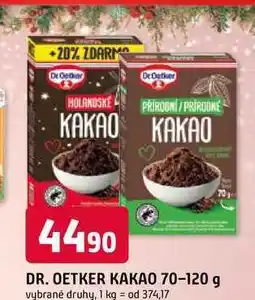 Trefa DR. OETKER KAKAO 70-120 g nabídka