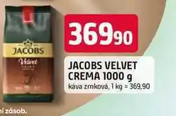 Trefa JACOBS VELVET CREMA 1000 g káva zrnková nabídka