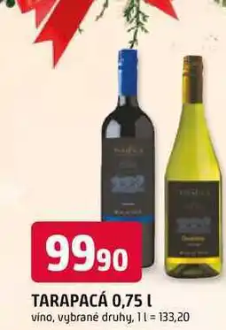 Trefa TARAPACÁ 0,75 L vino, vybrané druhy nabídka