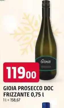Trefa GIOIA PROSECCO DOC FRIZZANTE 0,75 L nabídka