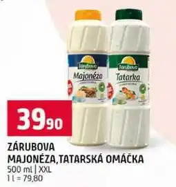 Terno ZÁRUBOVA MAJONÉZA,TATARSKÁ OMÁČKA 500 ml nabídka