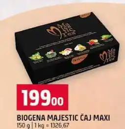 Terno BIOGENA MAJESTIC ČAJ MAXI 150 g nabídka