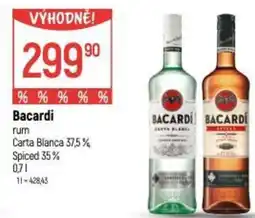 Globus Bacardi rum nabídka