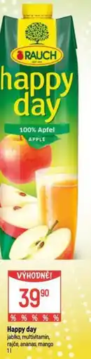 Globus Happy day jablko, multivitamin, rajče, ananas, mango nabídka