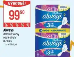 Globus Always dámské vložky nabídka