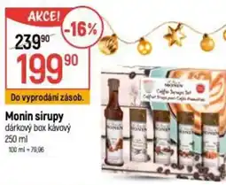 Globus Monin sirupy dárkový box kávový nabídka