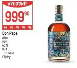 Globus Don Papa Alon rum 40% nabídka