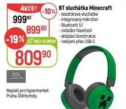 Globus BT sluchátka Minecraft nabídka
