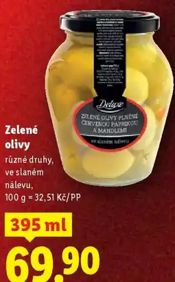 Lidl Deluxe Zelené olivy nabídka