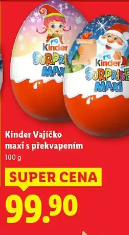 Lidl Kinder Vajíčko maxi s překvapením nabídka