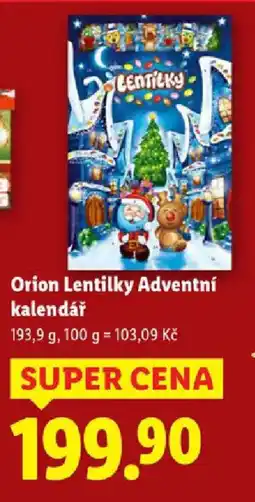 Lidl Orion Lentilky Adventní kalendář nabídka