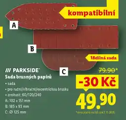 Lidl PARKSIDE Sada brusných papírů nabídka