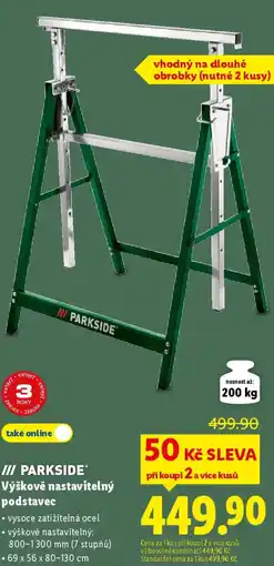 Lidl PARKSIDE Výškově nastavitelný podstavec nabídka