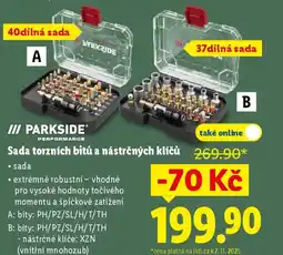 Lidl PARKSIDE Sada torzních bitů a nástrčných klíčů nabídka