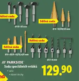 Lidl PARKSIDE Sada speciálních vrtáků nabídka