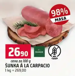 Terno Šunka à la Carpacio nabídka