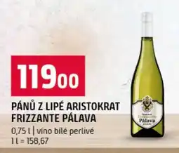 Terno PÁNŮ Z LIPÉ ARISTOKRAT FRIZZANTE PÁLAVA nabídka