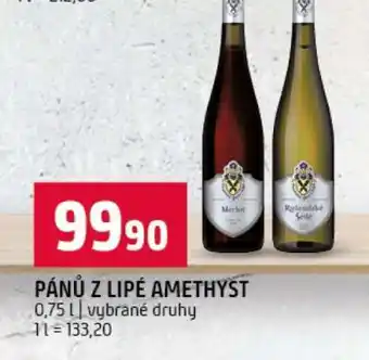 Terno Pánů z Lipé Amethyst nabídka