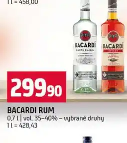 Terno BACARDI Rum nabídka