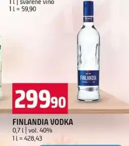 Terno Finlandia Vodka nabídka