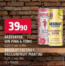 Terno BEEFEATER GIN PINK & TONIC nabídka